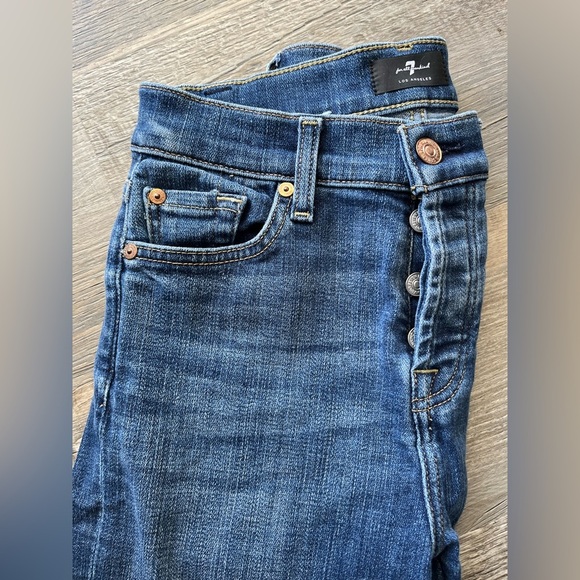 7 for All Mankind Josefina Jeans Blue Jeans Stretch Skinny Women’s Size 24 - Picture 6 of 16